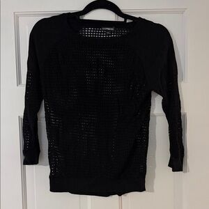 Express Black Mesh Sweater